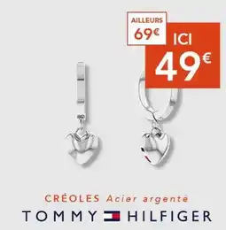 Trésor Bijoux Tommy hilfiger - créoles acier argente offre