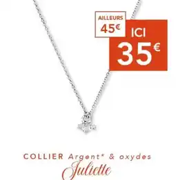 Trésor Bijoux Collier argent & oxydes offre