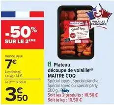 Carrefour Maître coq - plateau découpe de volaille offre