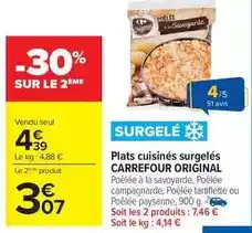 Carrefour Carrefour - plats cuisinés surgelés offre