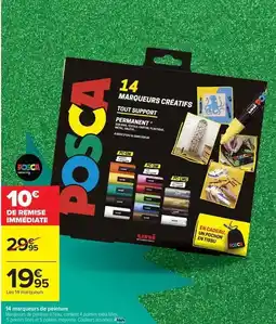 Carrefour Posca - 4 marqueurs de peinture offre