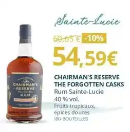 La Vignery Sainte lucie - chairman's reserve the forgotten offre