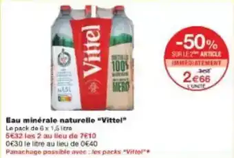Monoprix Eau minérale naturelle vittel offre