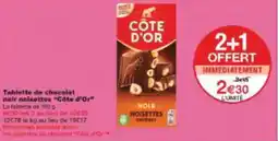 Monoprix Tablette de chocolat nair noisottos côte d'or offre