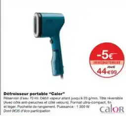 Monoprix Calor - défroisseur portable calor offre