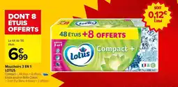 Carrefour Lotus - mouchoirs 3 en 1 offre