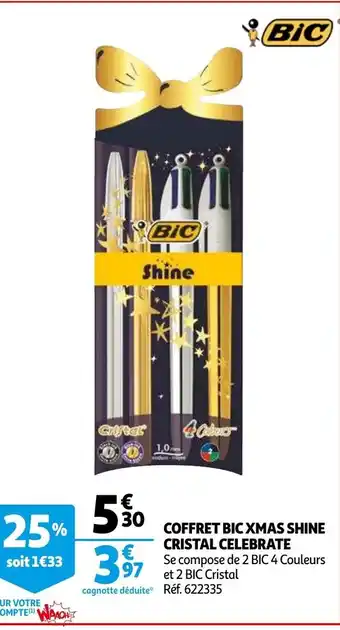 Auchan Coffret Bic Xmas Shine offre
