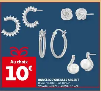 Auchan Boucles d'Oreilles Argent offre