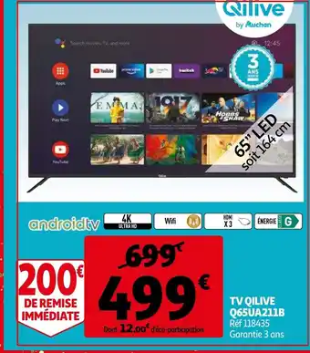 Auchan TV Qilive Q65UA211B offre