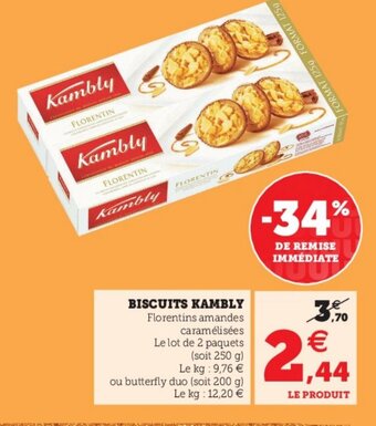 Hyper U Biscuits Kambly offre