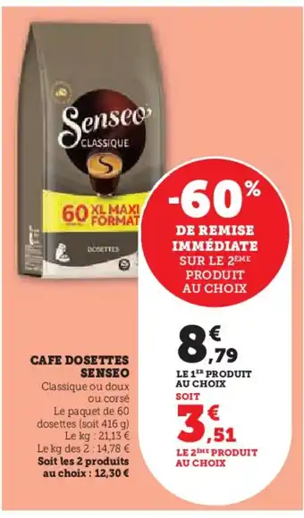 Super U SENSEO Cafe dosettes offre