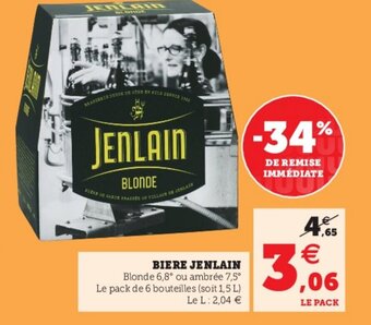 Hyper U Biere Jenlain offre