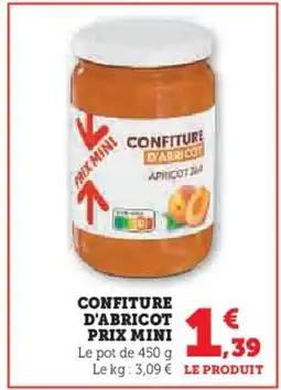 Super U Confiture d'abricot prix mini offre
