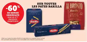 Super U BARILLA Sur toutes les pates offre