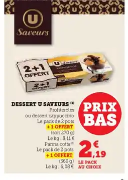 Super U Dessert u saveurs offre