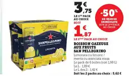 Super U SAN PELLEGRINO Boisson gazeuse aux fruits offre