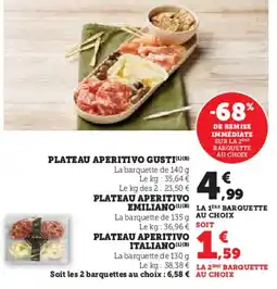 Super U Plateau aperitivo gusti offre