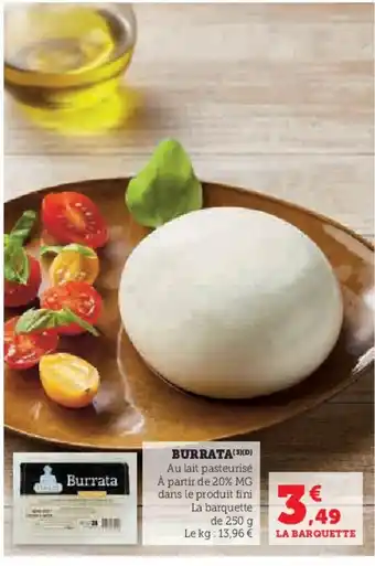 Super U Burrata offre