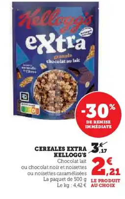 Super U KELLOGG'S Cereales extra offre
