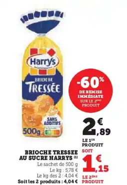 Super U HARRY'S Brioche tressee au sucre offre