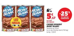 Super U MONT BLANC Creme dessert offre
