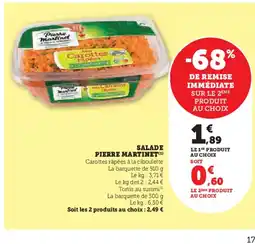 Super U PIERRE MARTINET Salade offre