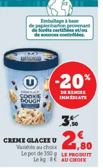 Super U Creme glacee u offre