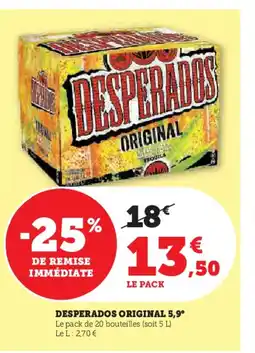 Super U DESPERADOS original 5,9° offre