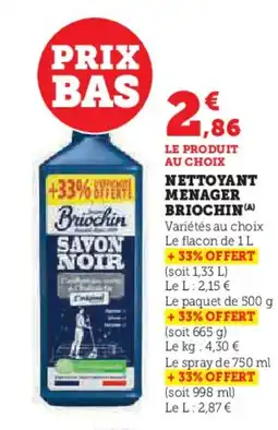 Super U BRIOCHIN Nettoyant menager offre