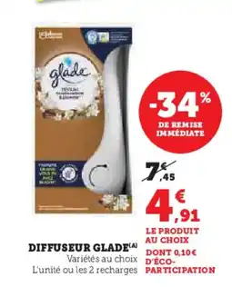 Super U GLADE Diffuseur offre