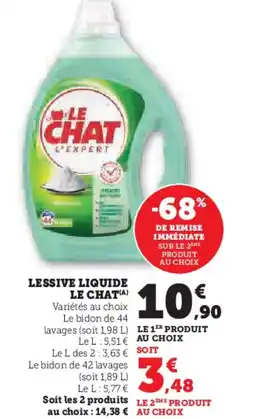 Super U LE CHAT Lessive liquide offre