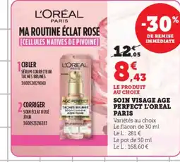Super U L'OREAL PARIS Soin visage age perfect offre