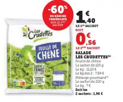 Super U LES CRUDETTES Salade offre