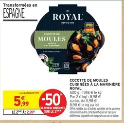 Intermarché Drive ROYAL Cocotte de moules cuisinées à la marinière offre