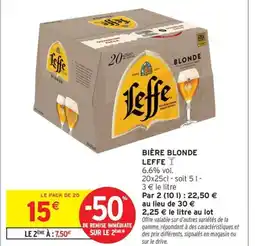Intermarché Drive LEFFE Bière blonde offre