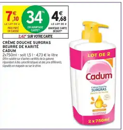 CADUM Crème douche surgras beurre de karité