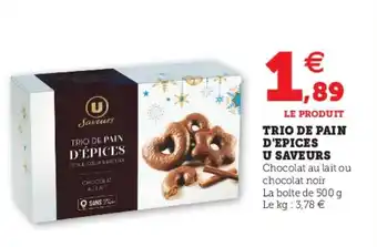 Hyper U Trio de Pain d'Epices offre