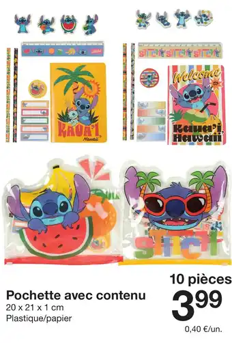 Zeeman Pochette avec contenu offre