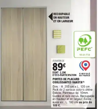 E.Leclerc Brico Portes de placard coulissantes dakota offre