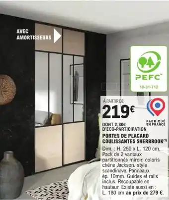 E.Leclerc Brico Portes de placard coulissantes sherbrook offre