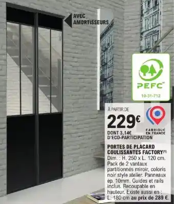 E.Leclerc Brico Portes de placard coulissantes factory offre
