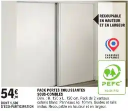 E.Leclerc Brico Pack portes coulissantes sous-combles offre