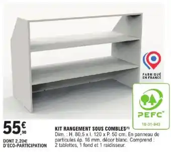 E.Leclerc Brico Kit rangement sous combles offre