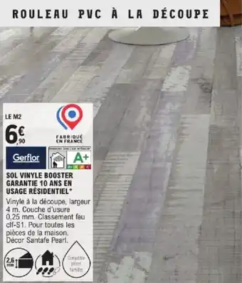 E.Leclerc Brico Sol vinyle booster garantie 10 ans en usage résidentiel offre
