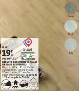 E.Leclerc Brico Sol vinyle izy offre