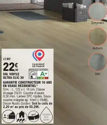 E.Leclerc Brico Sol vinyle ultra clic 30 offre