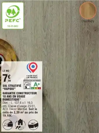 Sol stratifié "rapido"