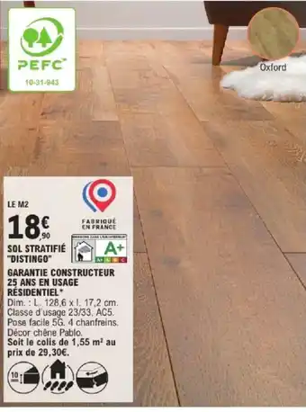 E.Leclerc Brico Sol stratifié "distingo" offre