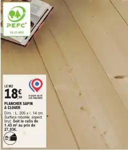 E.Leclerc Brico Plancher sapin a clouer offre