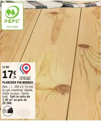 E.Leclerc Brico Plancher pin noueux offre